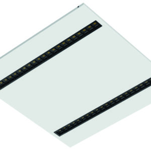 Louvre CWS™ Reflector Panel 622x622mm with Non-Dimmable Driver (excl. Light Module) Black Frame