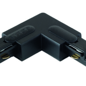 Single Circuit Track Accessory - L Connector Outside Feed Black