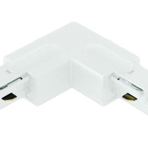 Single Circuit Track Accessory - L Connector Outside Feed White